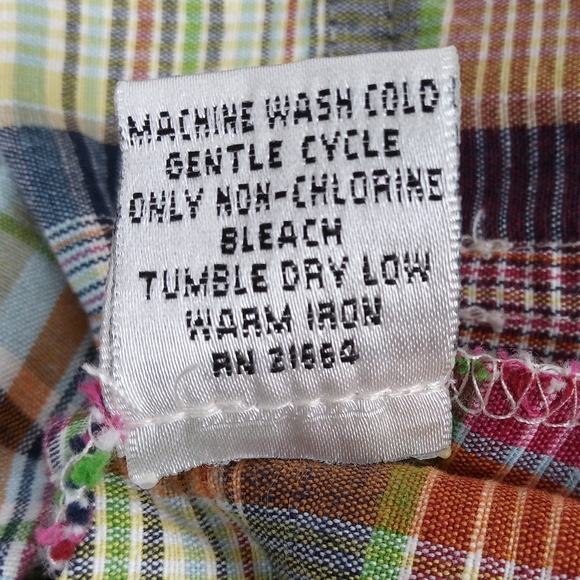 Talbots Blazer Size 10 Y2K Madras Plaid Button Up Pockets Cotton Flax Preppy - Picture 10 of 14